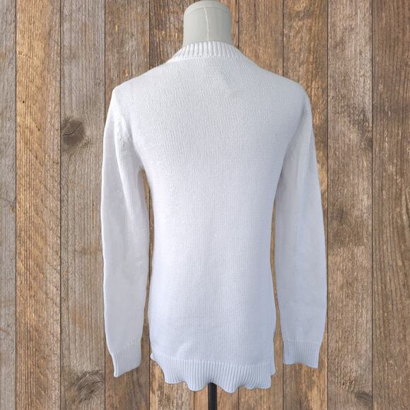 STS Sail to Sable Flag Intarsia Sweater XS White Preppy Americana - Picture 4 of 8